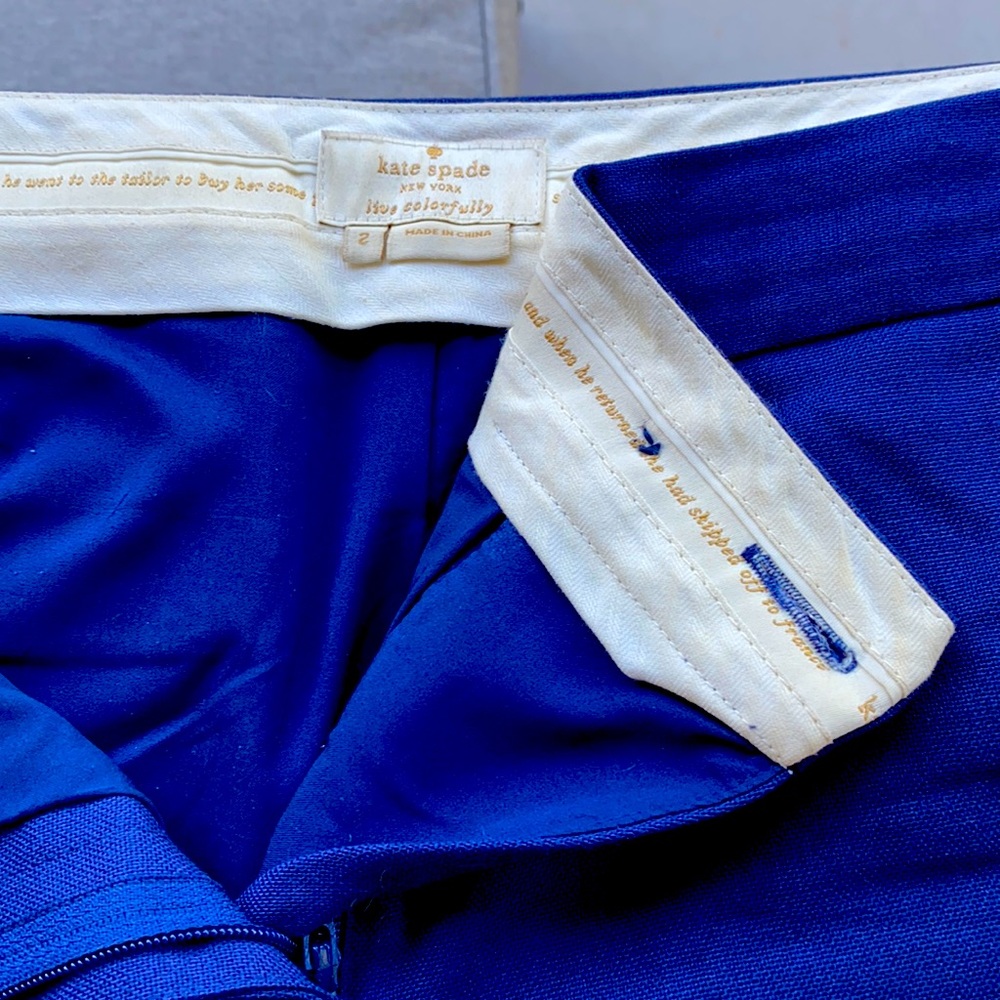 Size 2 Kate spade trousers blue